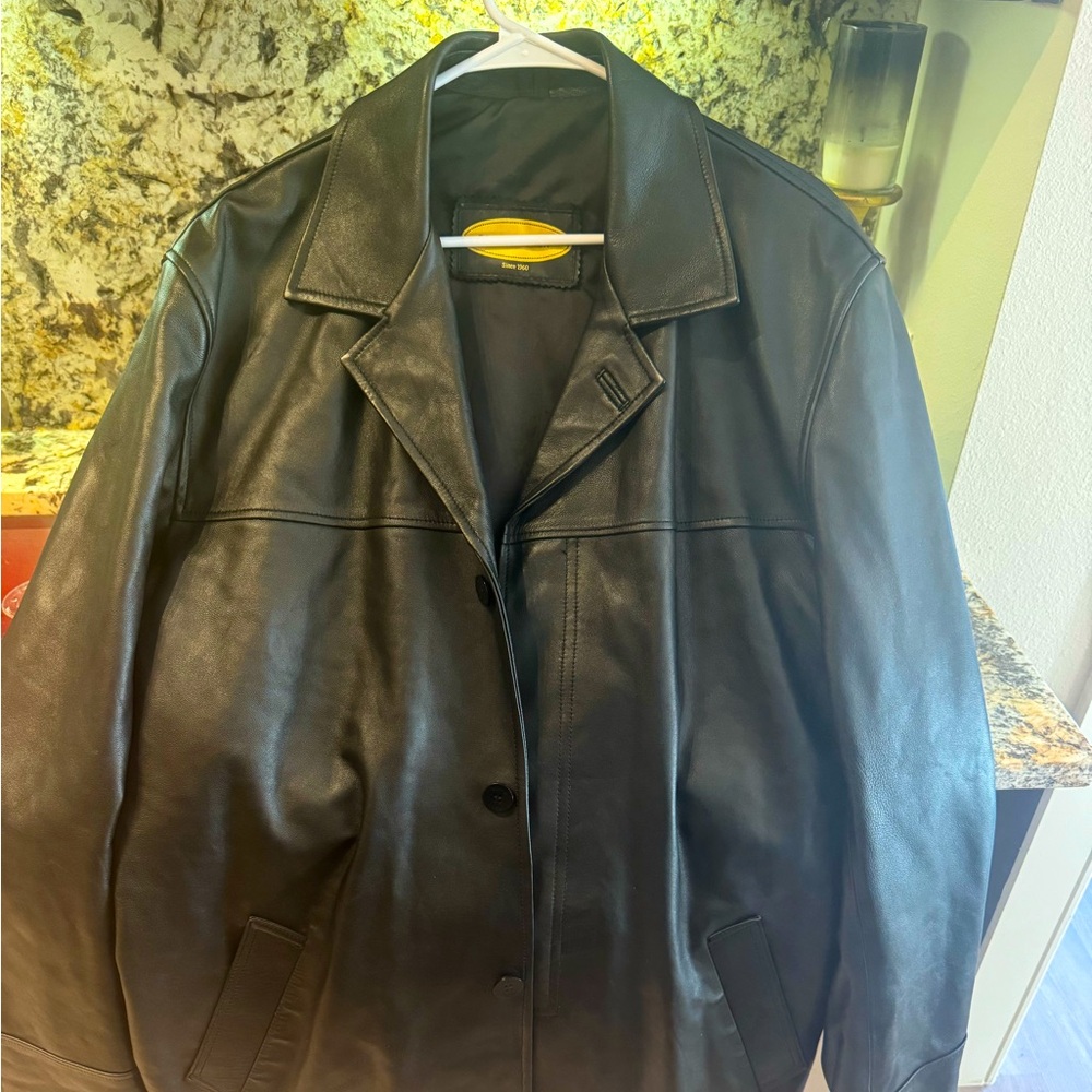 Leather coat